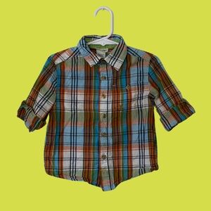 Vintage Cherokee Plaid Button-Up Shirt